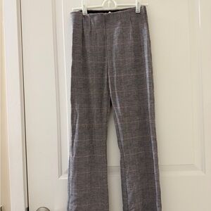 Gray Plaid Houndstooth Pants